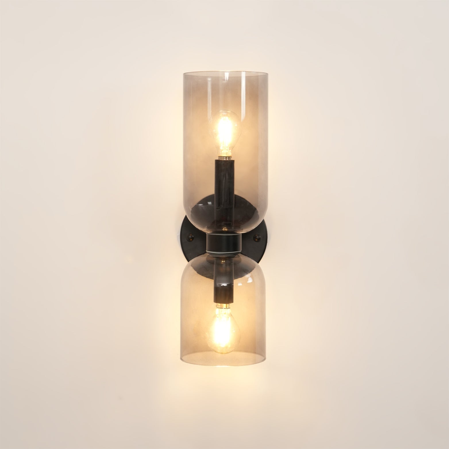 Modern Minimalist Glass Globe Plug In Wall Sconce Set of 2 Brass Bracket Wall Lamp