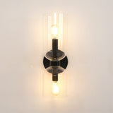 Modern Minimalist Glass Globe Plug In Wall Sconce Set of 2 Brass Bracket Wall Lamp