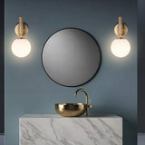 Modern Minimalist Glass Globe Wall Sconce Elegant 5W LED Sphere Indoor Wall Light