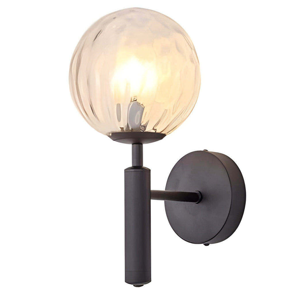 Modern Minimalist Glass Globe Wall Sconce Elegant 5W LED Sphere Indoor Wall Light