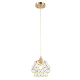 Modern Minimalist Glass Petal Pendant Lamp Brass Hanging Fixture for Kitchen Island