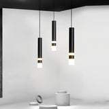 Modern Minimalist LED Kitchen Island Pendant Light Black Nordic Hanging Ceiling Lamp