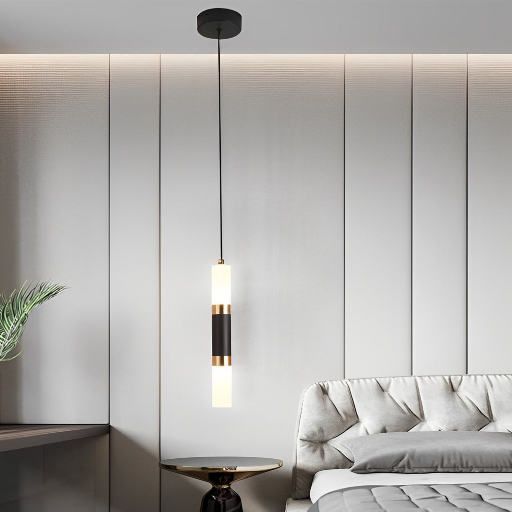 Modern Minimalist LED Kitchen Island Pendant Light Black Nordic Hanging Ceiling Lamp