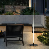Modern Minimalist LED Outdoor Floor Lamp IP65 Waterproof Black Column Light