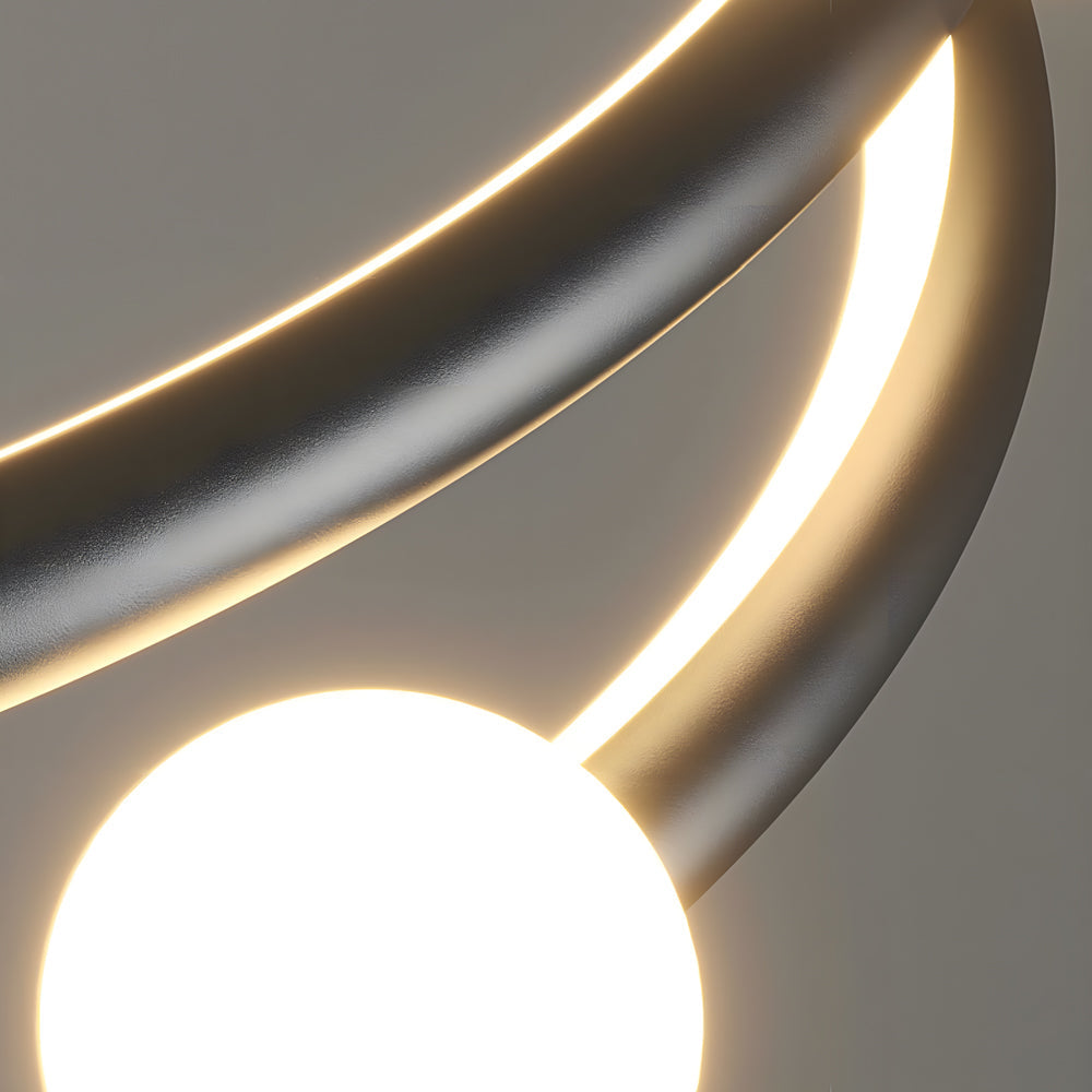 Modern Minimalist LED Ring Chandelier 3 Step Dimming Nordic Hanging Light for Bedroom Living Room