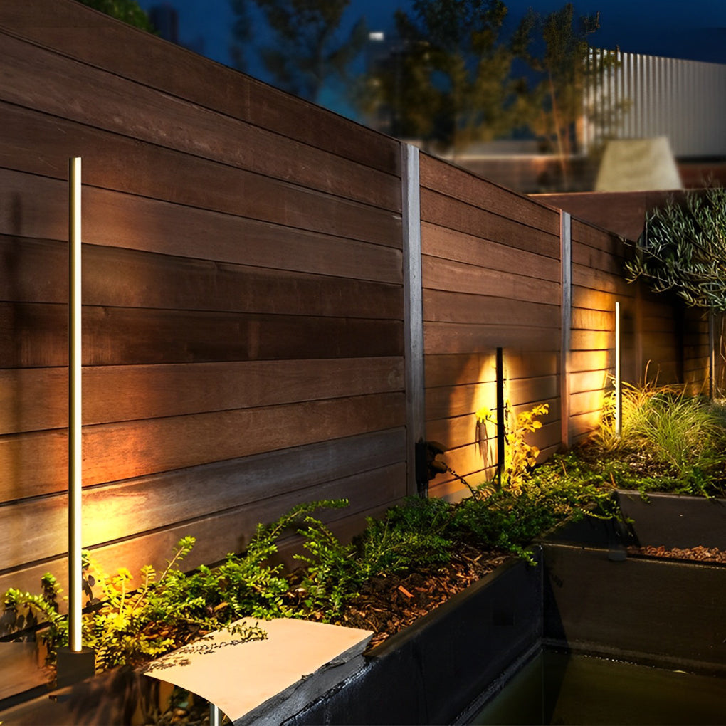 Modern Minimalist LED Strip Outdoor Floor Lamp Waterproof IP65 Garden Lawn Pathway Light