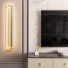 Modern Minimalist LED Strip Wall Light with Three Color Dimming and Frosted Aluminum Finish