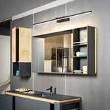 Modern Minimalist LED Wall Sconce for Bathroom Vanity and Mirror Lighting in Black Finish