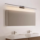 Modern Minimalist LED Wall Sconce for Bathroom Vanity and Mirror Lighting in Black Finish