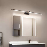 Modern Minimalist LED Wall Sconce for Bathroom Vanity and Mirror Lighting in Black Finish