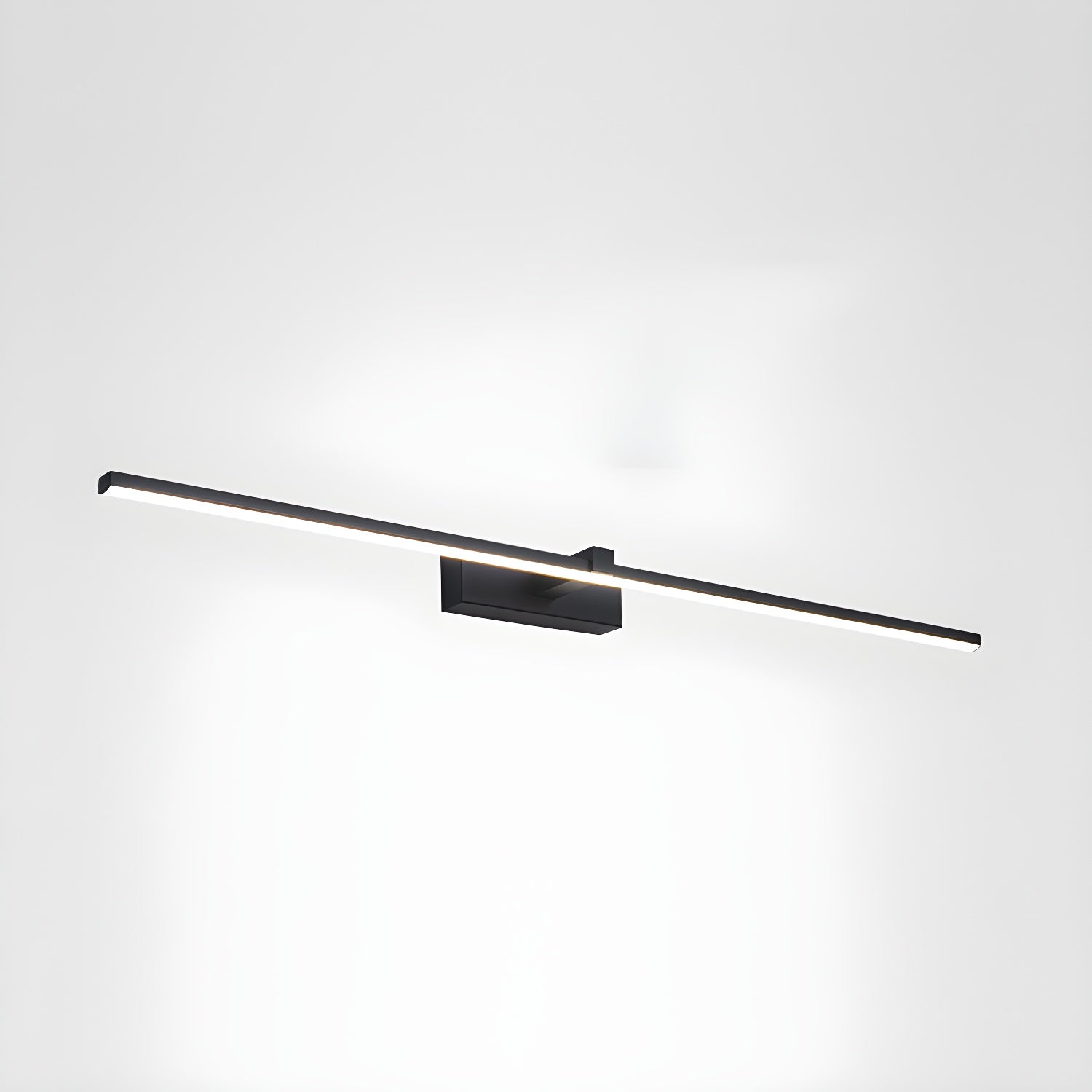 Modern Minimalist LED Wall Sconce for Bathroom Vanity and Mirror Lighting in Black Finish