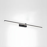 Modern Minimalist LED Wall Sconce for Bathroom Vanity and Mirror Lighting in Black Finish