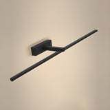 Modern Minimalist LED Wall Sconce for Bathroom Vanity and Mirror Lighting in Black Finish