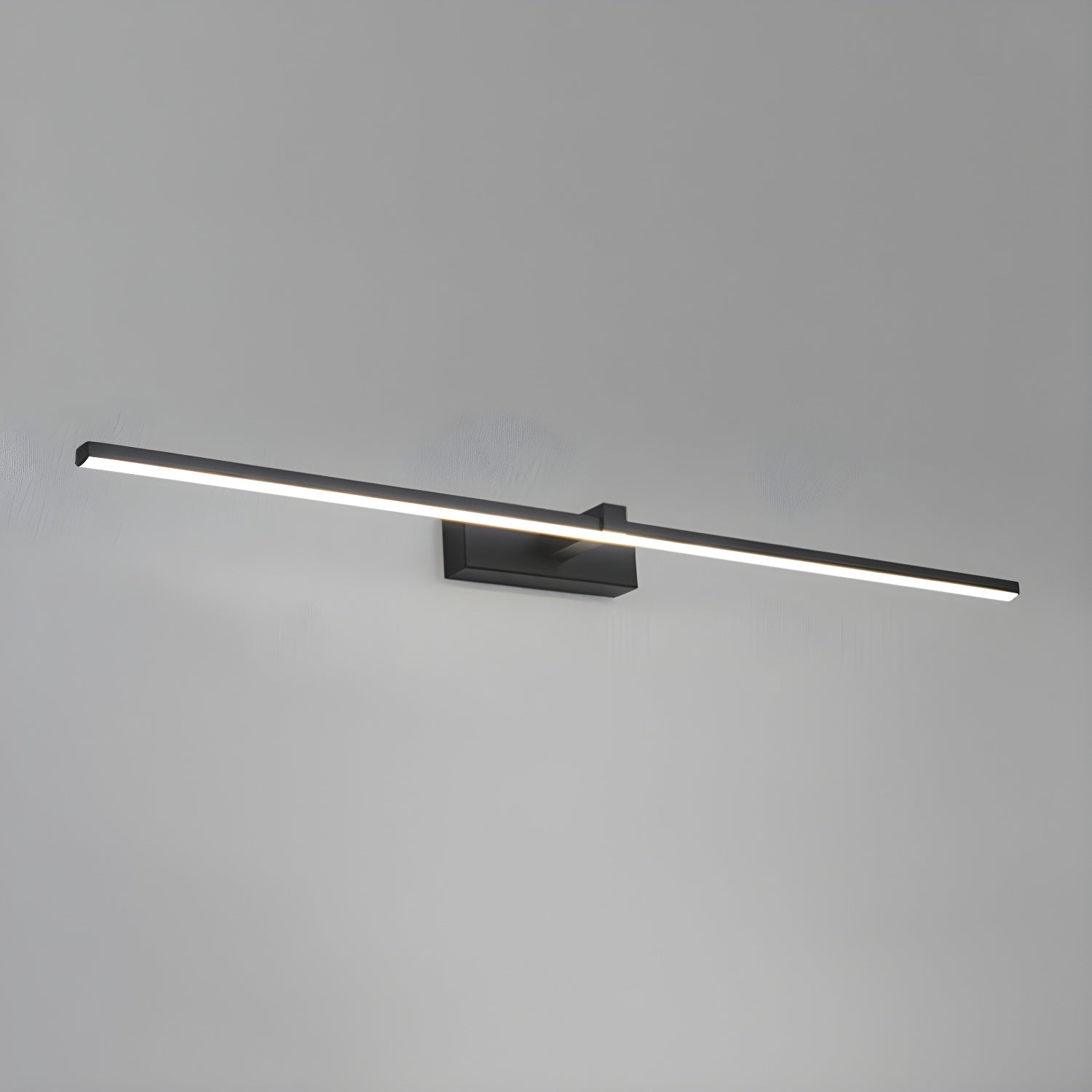 Modern Minimalist LED Wall Sconce for Bathroom Vanity and Mirror Lighting in Black Finish