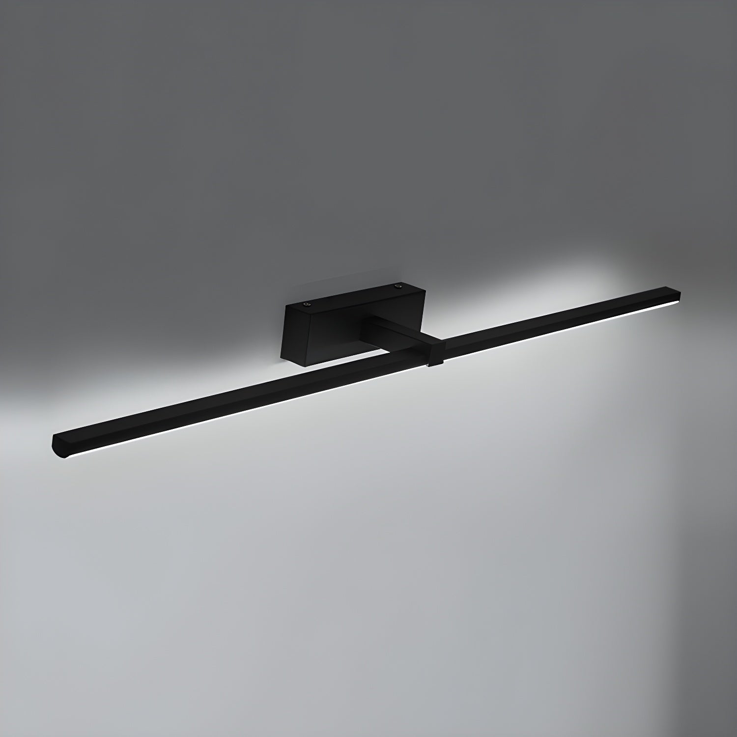 Modern Minimalist LED Wall Sconce for Bathroom Vanity and Mirror Lighting in Black Finish