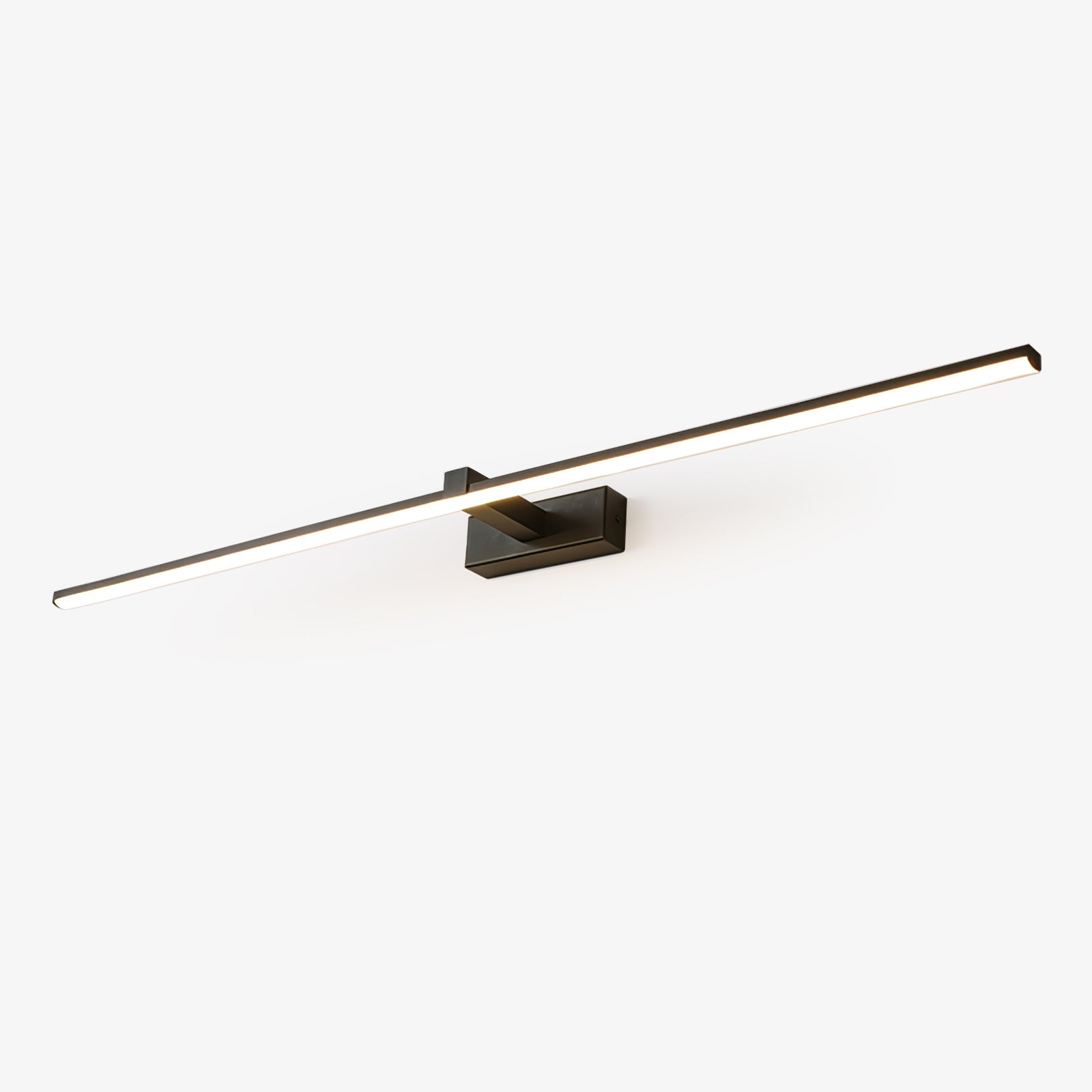 Modern Minimalist LED Wall Sconce for Bathroom Vanity and Mirror Lighting in Black Finish