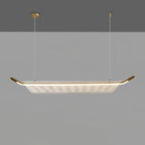 Modern Minimalist Linear Acrylic LED Pendant Light for Dining Room and Kitchen Island
