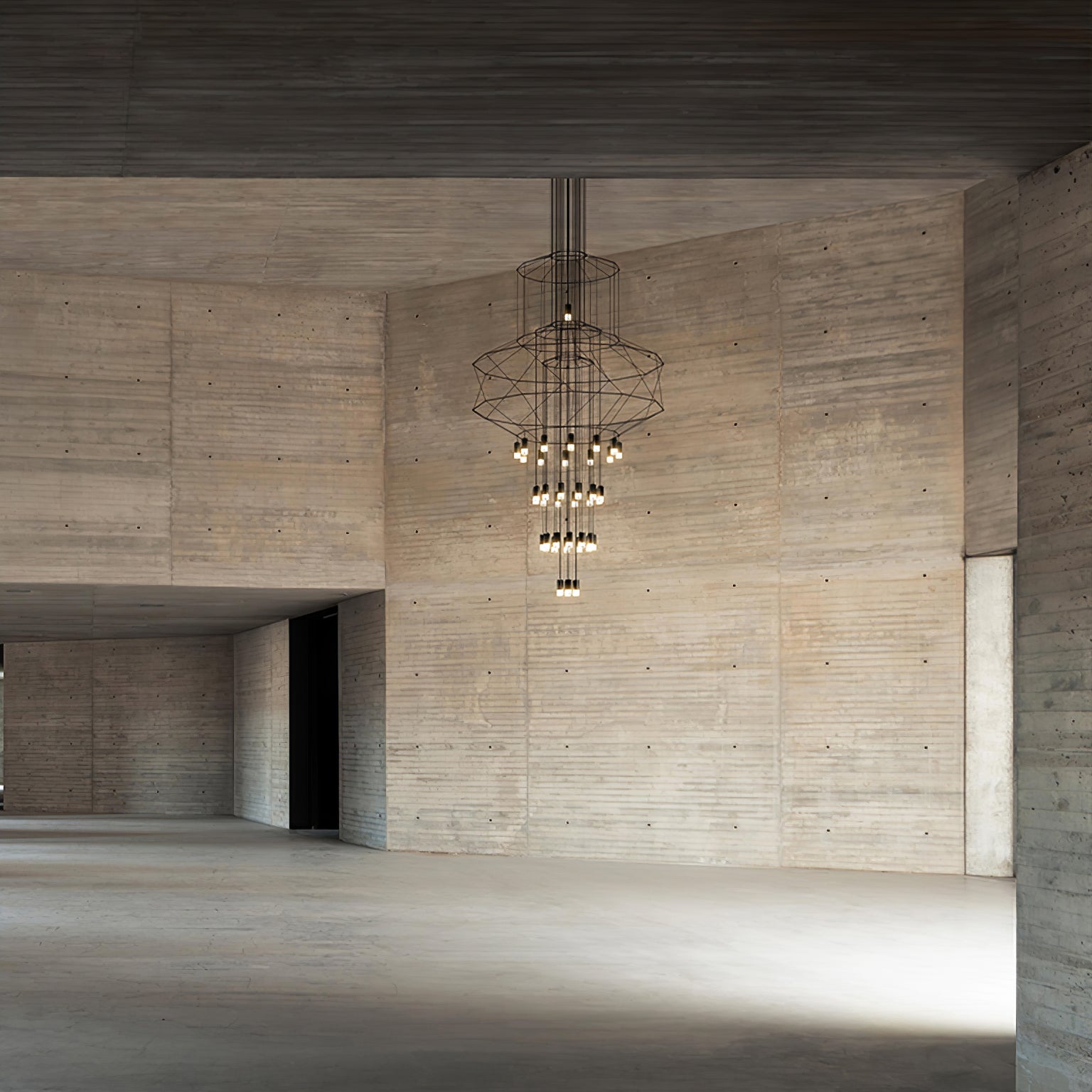 Modern Minimalist Linear LED Chandelier with Multi Head Design