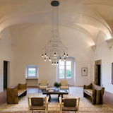 Modern Minimalist Linear LED Chandelier with Multi Head Design