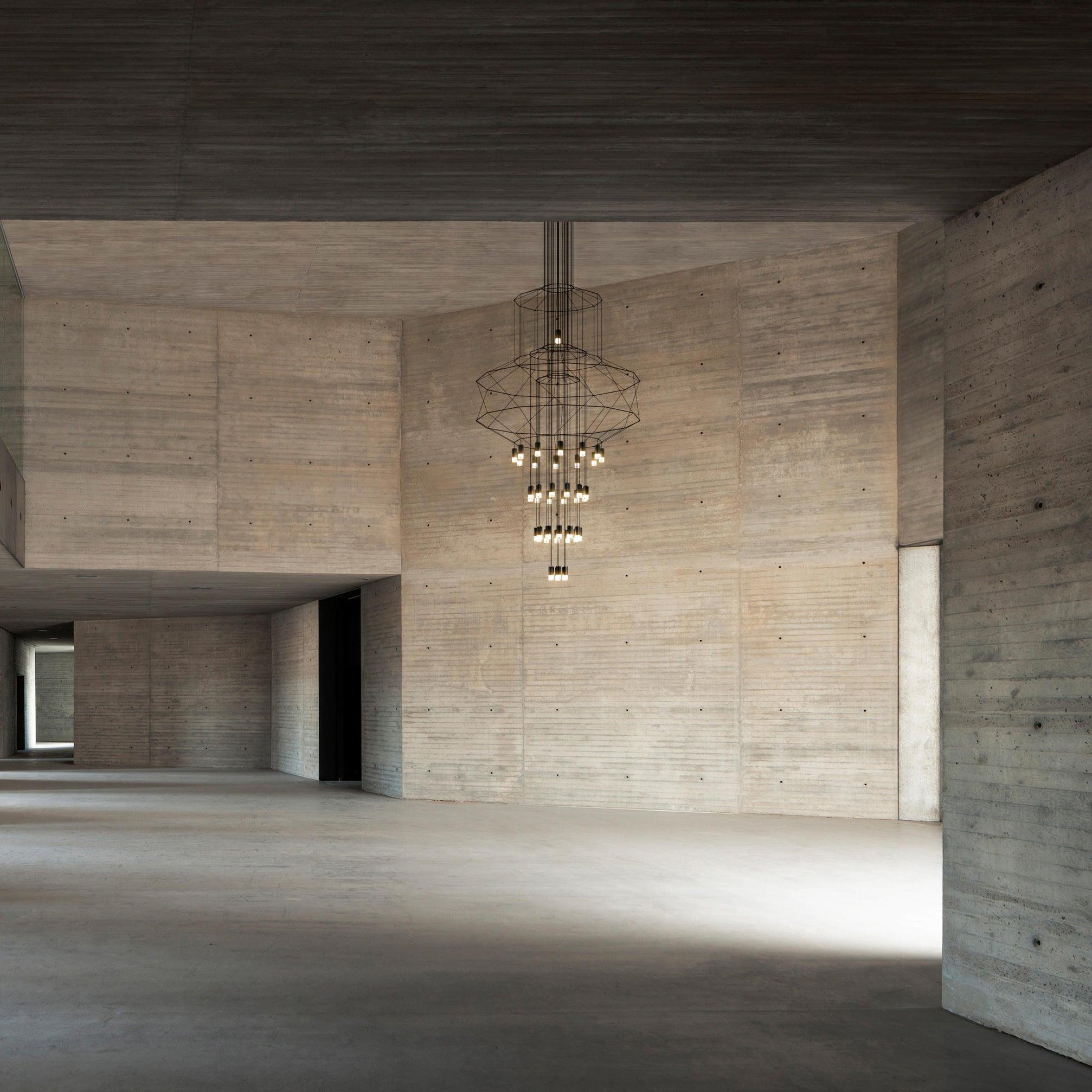 Modern Minimalist Linear LED Chandelier with Multi Head Design
