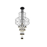 Modern Minimalist Linear LED Chandelier with Multi Head Design