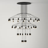 Modern Minimalist Linear LED Chandelier with Multi Head Design