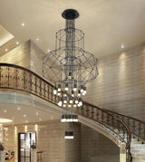 Modern Minimalist Linear LED Chandelier with Multi Head Design