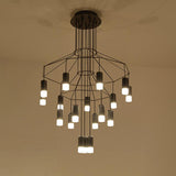 Modern Minimalist Linear LED Chandelier with Multi Head Design