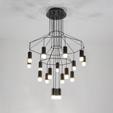 Modern Minimalist Linear LED Chandelier with Multi Head Design