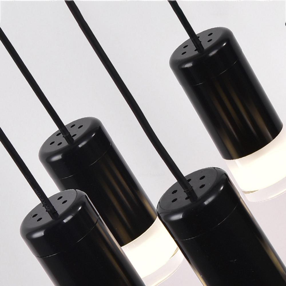 Modern Minimalist Linear LED Chandelier with Multi Head Design