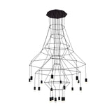 Modern Minimalist Linear LED Chandelier with Multi Head Design