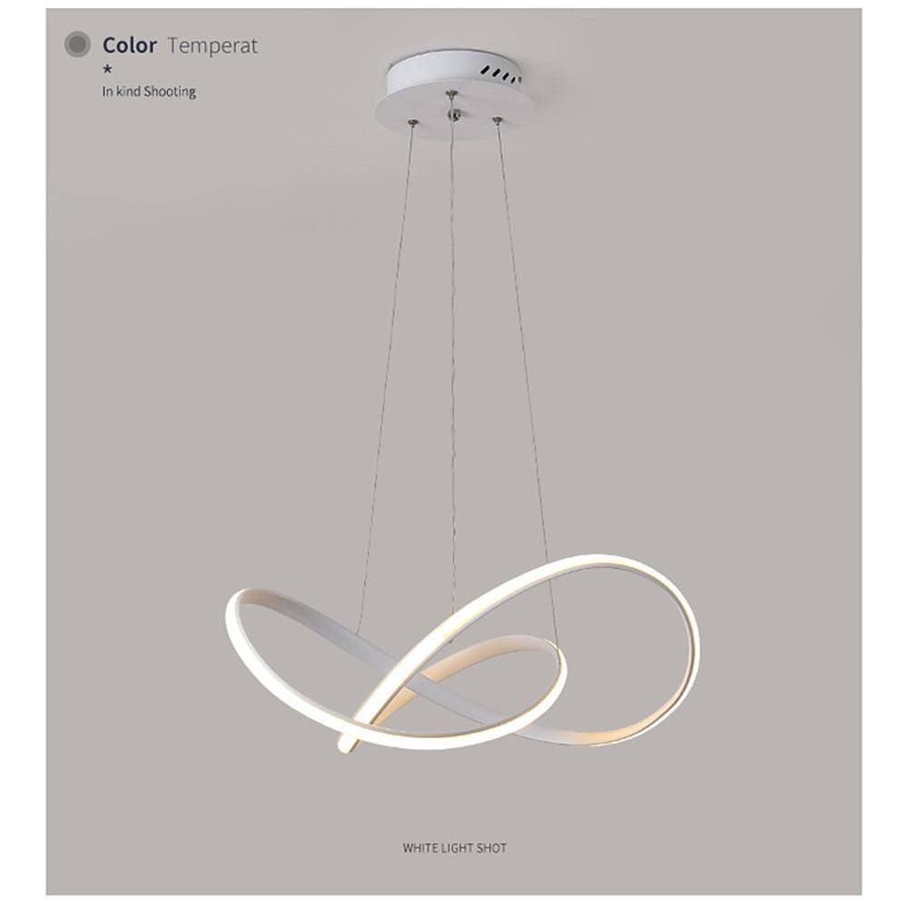 Modern Minimalist Linear LED Pendant Light Black Aluminum and Silica Gel Nordic Chandelier