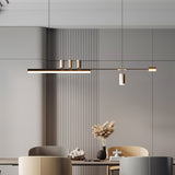 Modern Minimalist Linear LED Pendant Light for Kitchen Island and Dining Room
