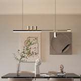 Modern Minimalist Linear LED Pendant Light for Kitchen Island and Dining Room