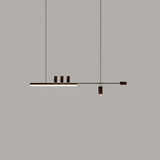 Modern Minimalist Linear LED Pendant Light for Kitchen Island and Dining Room