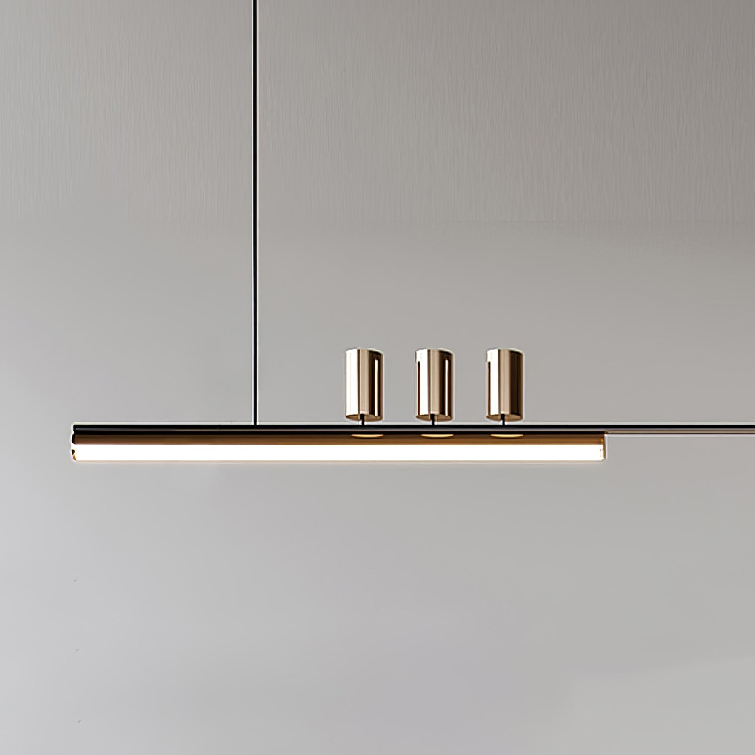 Modern Minimalist Linear LED Pendant Light for Kitchen Island and Dining Room
