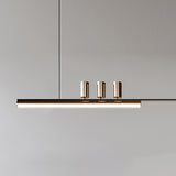 Modern Minimalist Linear LED Pendant Light for Kitchen Island and Dining Room