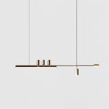 Modern Minimalist Linear LED Pendant Light for Kitchen Island and Dining Room