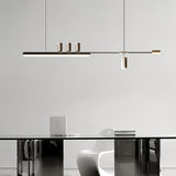 Modern Minimalist Linear LED Pendant Light for Kitchen Island and Dining Room