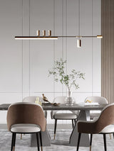 Modern Minimalist Linear LED Pendant Light for Kitchen Island and Dining Room