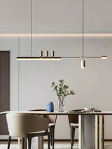Modern Minimalist Linear LED Pendant Light for Kitchen Island and Dining Room