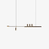 Modern Minimalist Linear LED Pendant Light for Kitchen Island and Dining Room