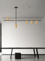 Modern Minimalist Linear LED Pendant Light for Kitchen Island and Dining Room