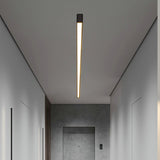 Modern Minimalist Linear LED Strip Ceiling Light Dimmable Flush Mount with Remote Control