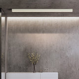 Modern Minimalist Linear LED Strip Ceiling Light Dimmable Flush Mount with Remote Control
