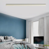Modern Minimalist Linear LED Strip Ceiling Light Dimmable Flush Mount with Remote Control