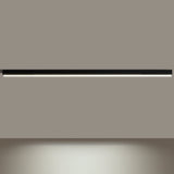 Modern Minimalist Linear LED Strip Ceiling Light Dimmable Flush Mount with Remote Control
