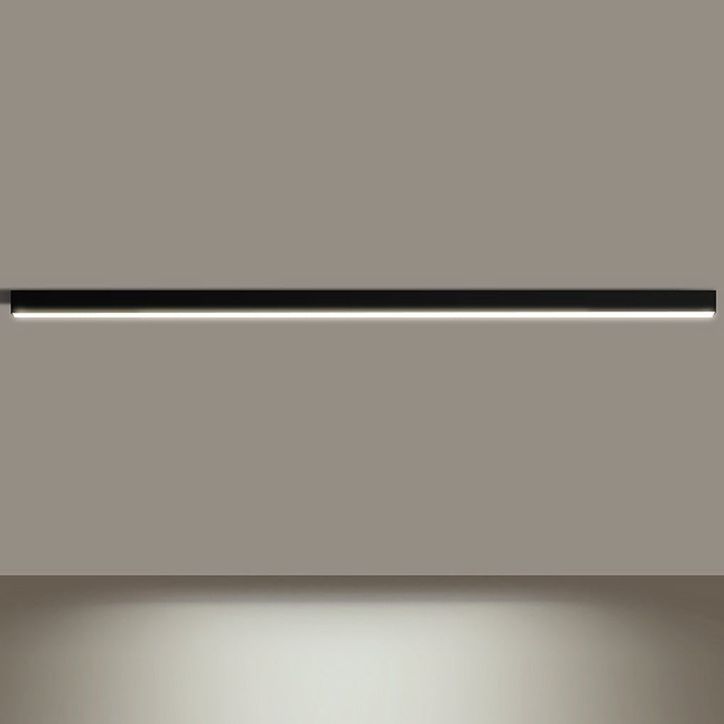 Modern Minimalist Linear LED Strip Ceiling Light Dimmable Flush Mount with Remote Control