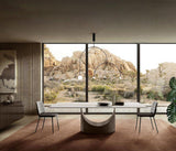 Modern Minimalist Linear Mobile Chandelier with Opal Glass Globes and Black Finish