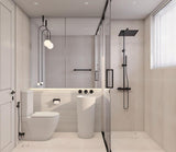 Modern Minimalist Linear Mobile Chandelier with Opal Glass Globes and Black Finish